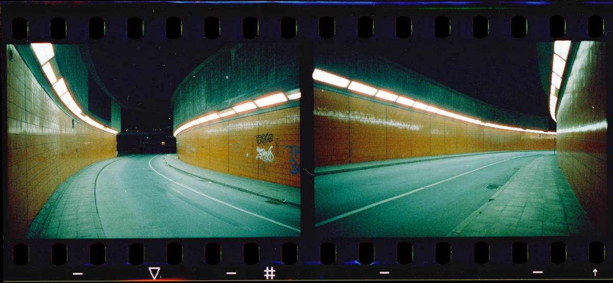 Classic Cinestill Spot in Berlin: Messe Nord ICC Messe Nord ICC on Cinestill 800T film