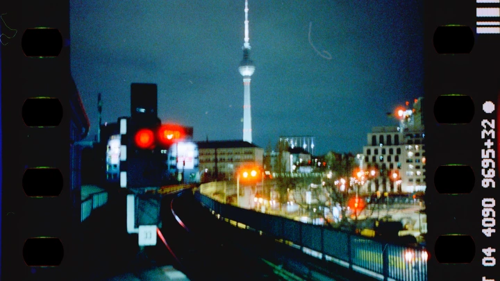 Berlin television tower Cinestill 800t