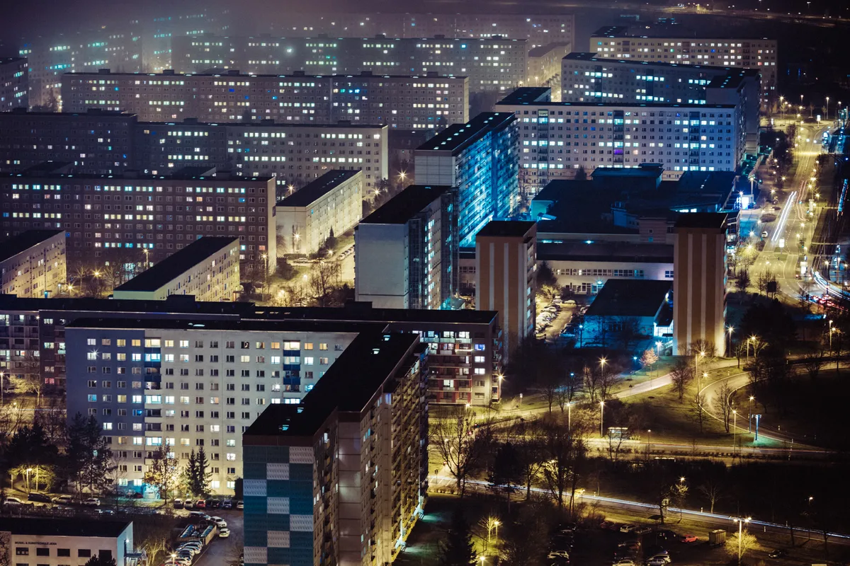 Jena Lobeda bei Nacht