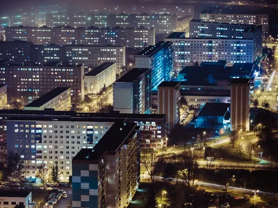Jena Lobeda bei Nacht