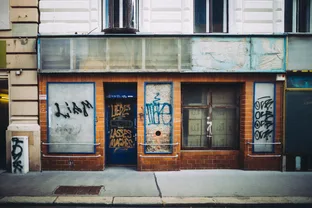 Streetart Tags House wall in Vienna