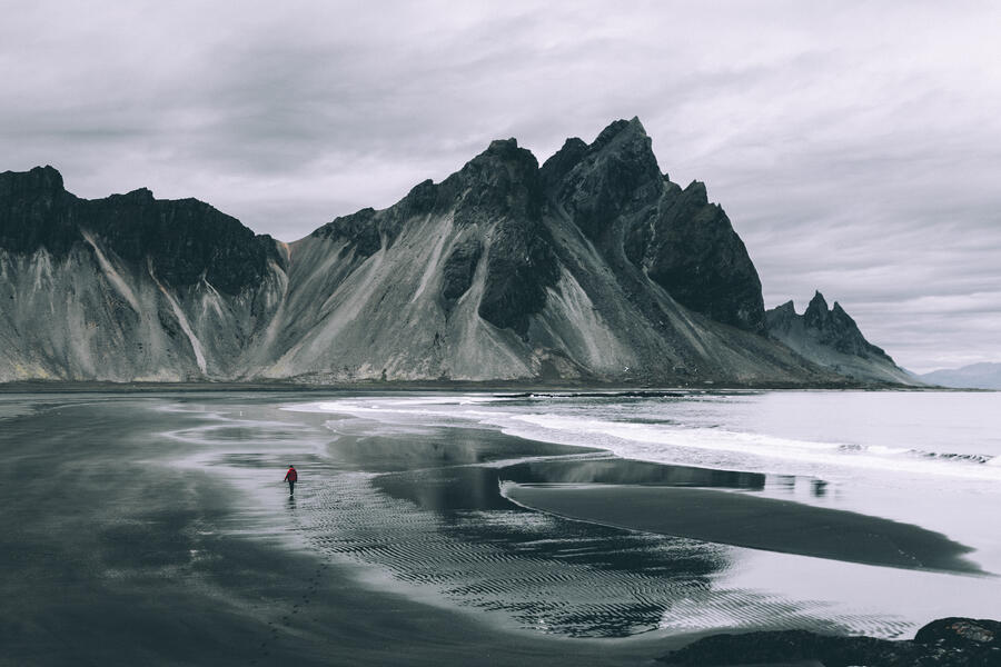 Vestrahorn Gebirge Stokksnes Strand Hofn